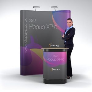 High-quality exhibition display printing Dubai with custom booth graphics, banners, posters, and display stands for trade shows and events.