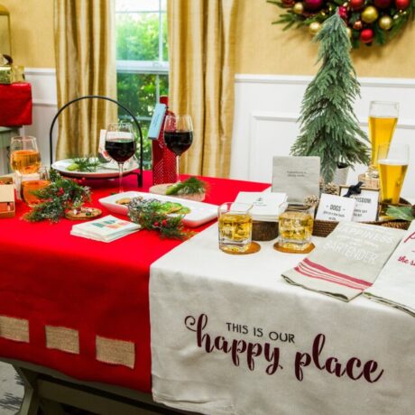 Custom table cloth printing near me with branded table covers for events, exhibitions, trade shows, and corporate promotions.