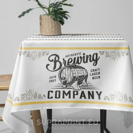 Custom table cloth printing Dubai with branded table covers for events, exhibitions, trade shows, and corporate promotions.